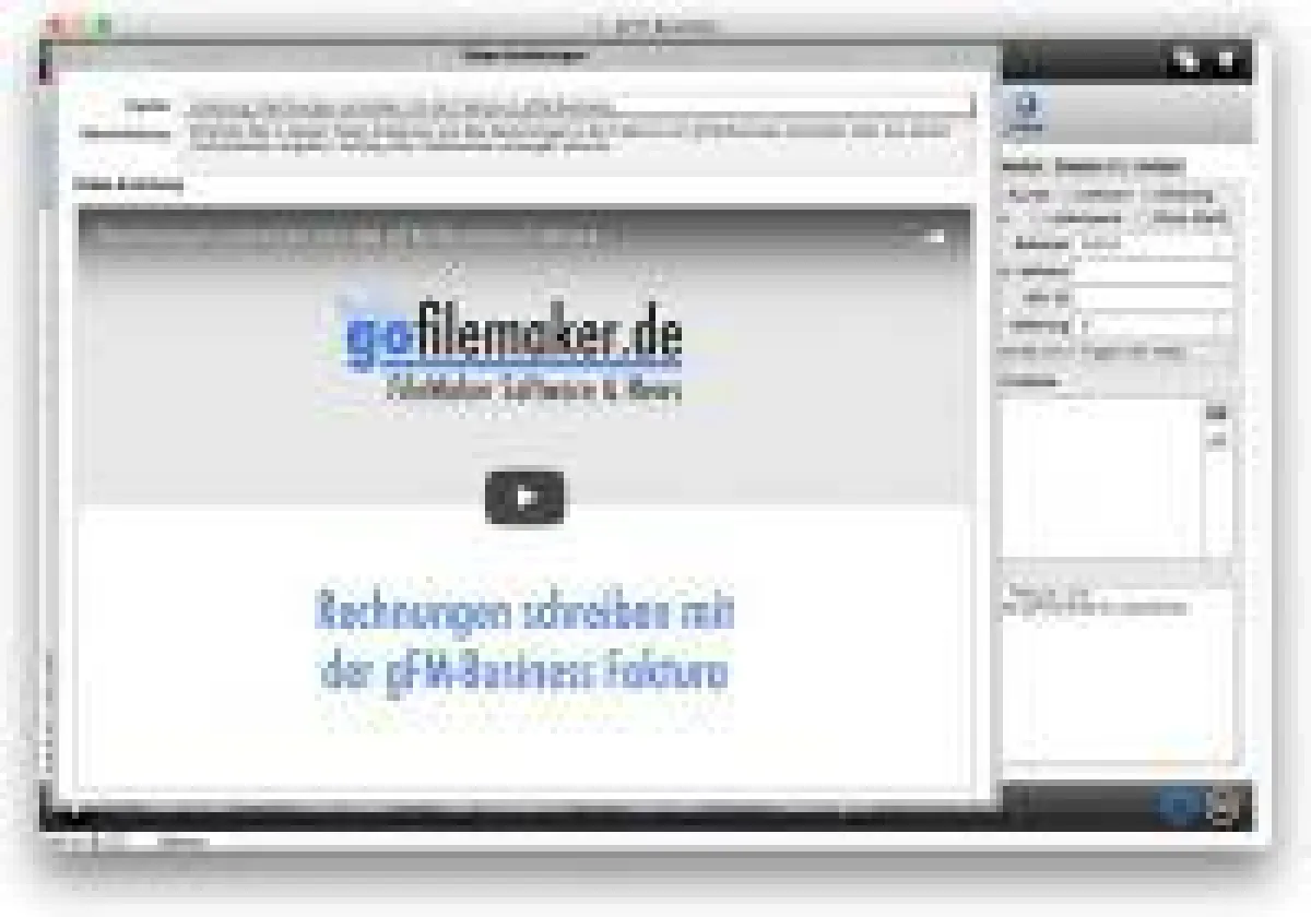 gFM-Business Rechnungsprogramm mit Video-Anleitungen