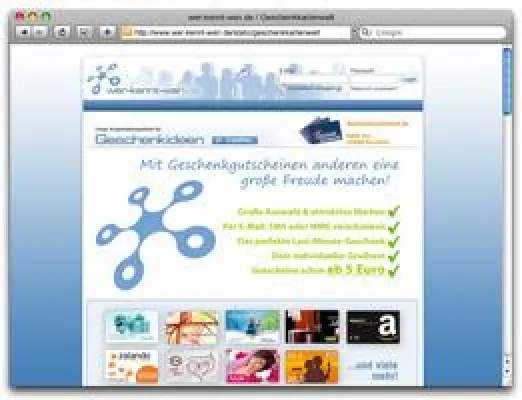Retailo kooperiert mit wer-kennt-wen.de / Geschenkgutscheine im sozialen Netzwerk Bild: Retailo kooperiert mit wer-kennt-wen.de / Geschenkgutscheine im sozialen Netzwerk
