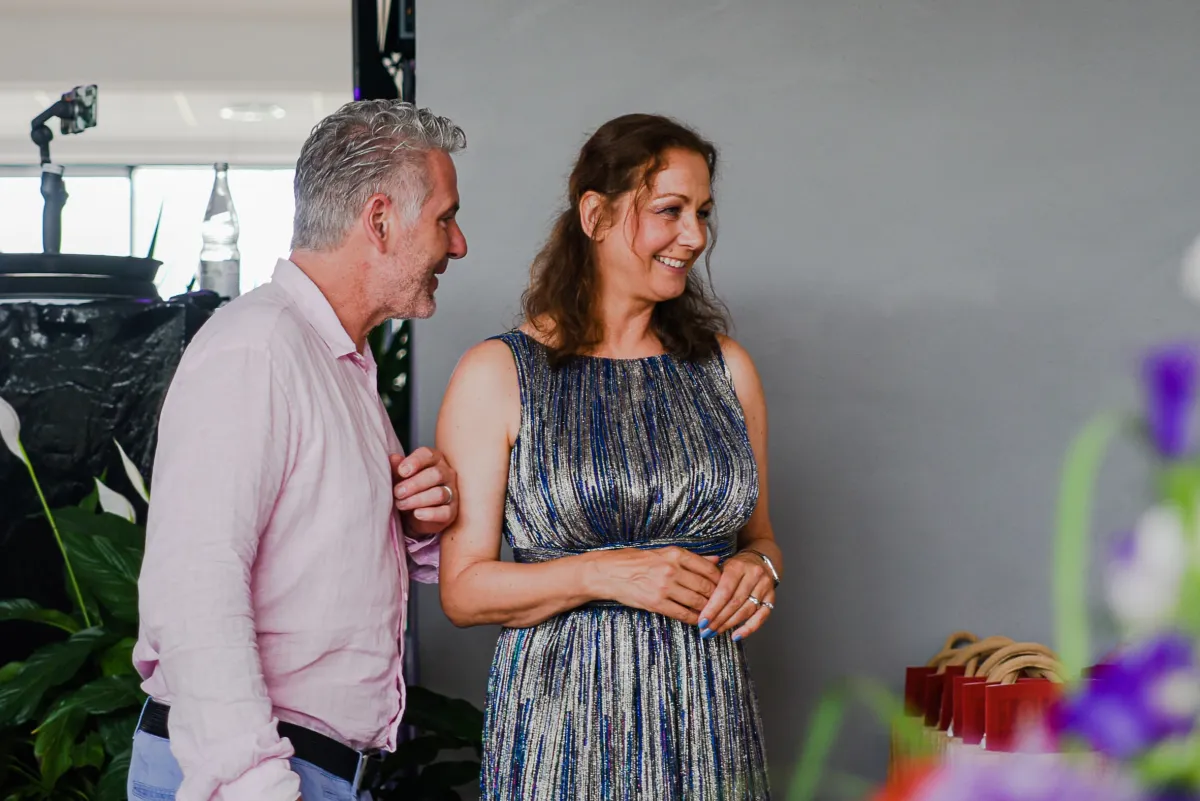 Karin Bacher, Geschäftsführerin und Jubilarin (© Sascha Dreher)