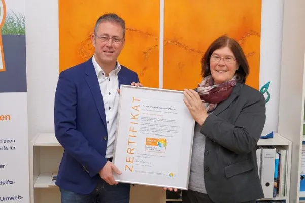 Bild: Gütesiegel „Grünes Gas“ für „NaturEnergiePlus Biogas“