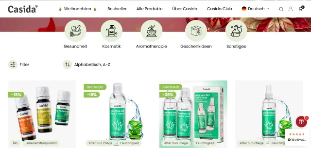 Bild: Casida Gutscheincode 15% auf alle Produkte - SPARE15