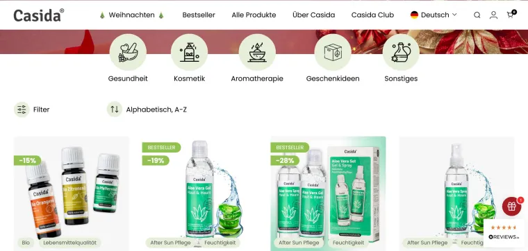Casida Gutscheincode 15% auf alle Produkte - SPARE15 Bild: Casida Gutscheincode 15% auf alle Produkte - SPARE15