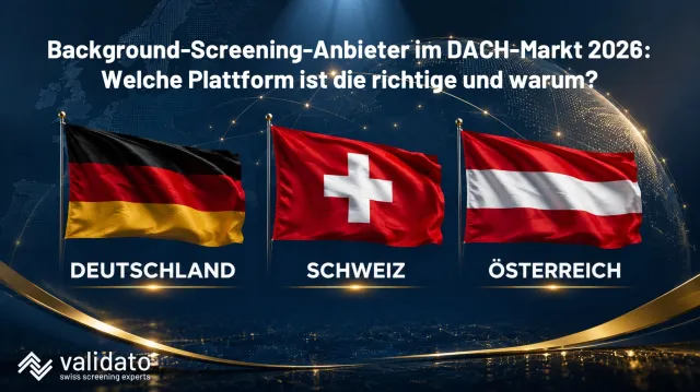 Bild: Anbieterauswahl für Background-Screening 2026: Welche Anbieter im DACH-Markt produktiv einsetzbar sind