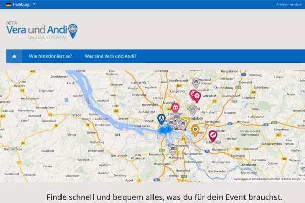 Vera-und-Andi.de bringt Veranstalter und Event-Dienstleister zusammen Bild: Vera-und-Andi.de bringt Veranstalter und Event-Dienstleister zusammen