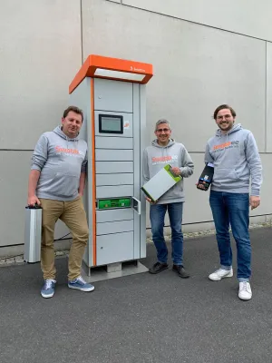 Bild: Volle Konzentration auf den Akkutausch: Aus GreenPack wird Swobbee