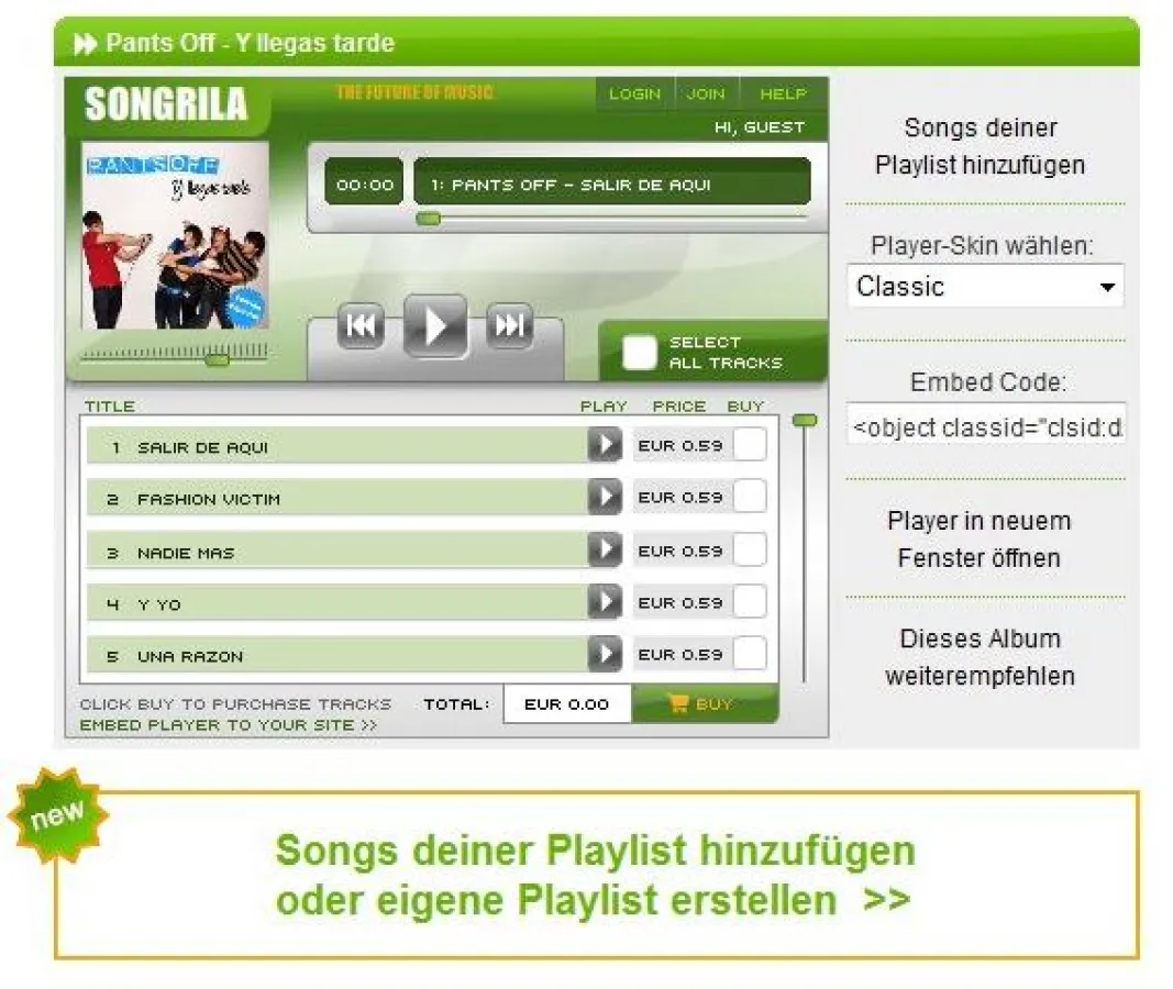 Songrila.com Player