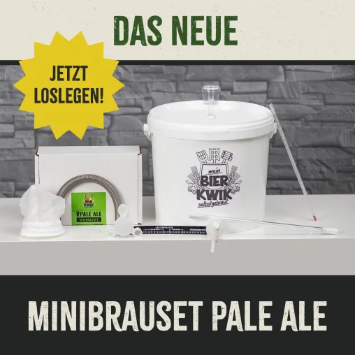 Bild: Bier-Kwik® präsentiert das neue Minibrauset Pale Ale (5 Liter) inkl. Nachfüllpaket!