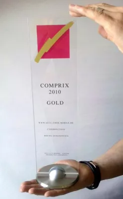 Bild: Roche Diagnostics und cyperfection holen den COMPRIX Gold-Award für accu-chek-mobile.de