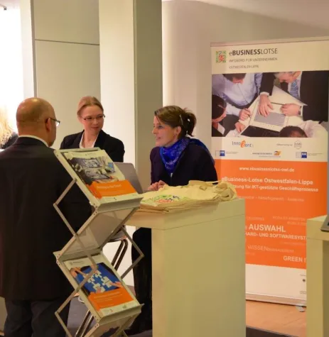 Bild: eBusiness-Lotse Ostwestfahlen Lippe präsentiert sein Informationsangebot zum zweiten Mal auf der MEiM