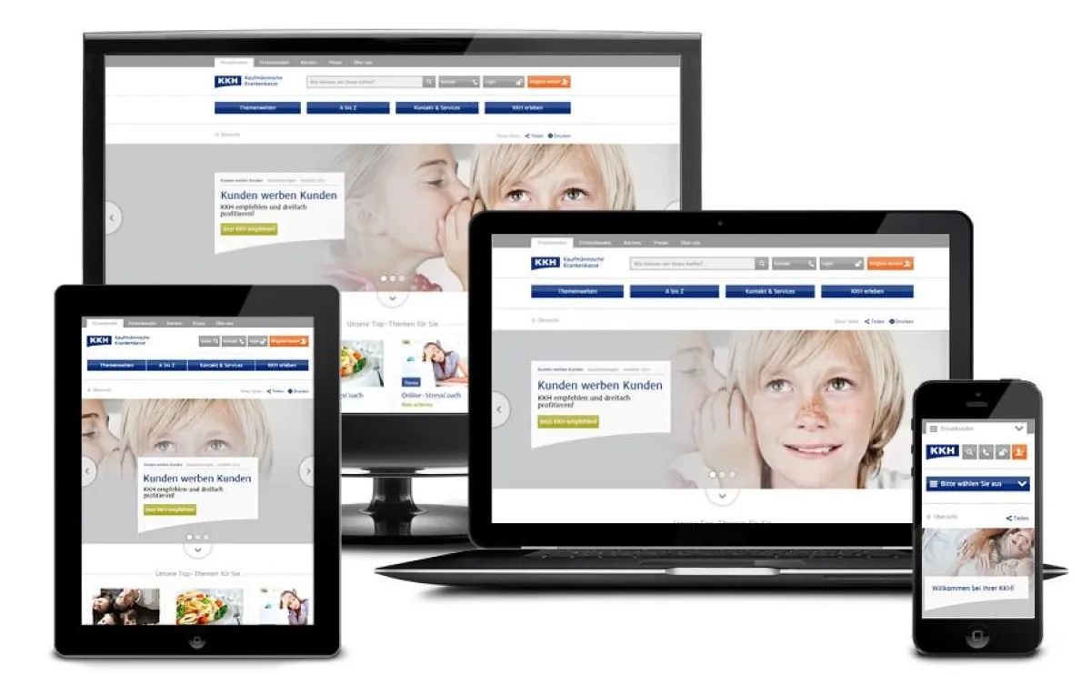 Relaunch:  Responsive Website für die KKH
