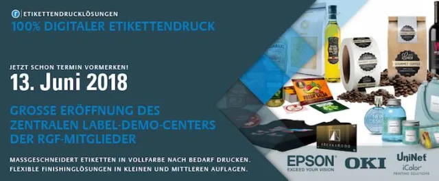 Bild: EINLADUNG – RGF eröffnet für seine Mitglieder: »Demo Center & Show Room Digital Label Printing«