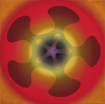 EYE CANDY-hypnotische Malerei von Ben Hübsch in der Galerie White Trash Contemporary Bild: EYE CANDY-hypnotische Malerei von Ben Hübsch in der Galerie White Trash Contemporary