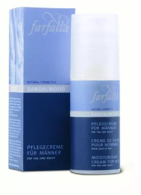 Die Sandalwood Pflegecreme für den Mann von Farfalla erhält die Bestnote „sehr gut“ von ÖKO-TEST Bild: Die Sandalwood Pflegecreme für den Mann von Farfalla erhält die Bestnote „sehr gut“ von ÖKO-TEST