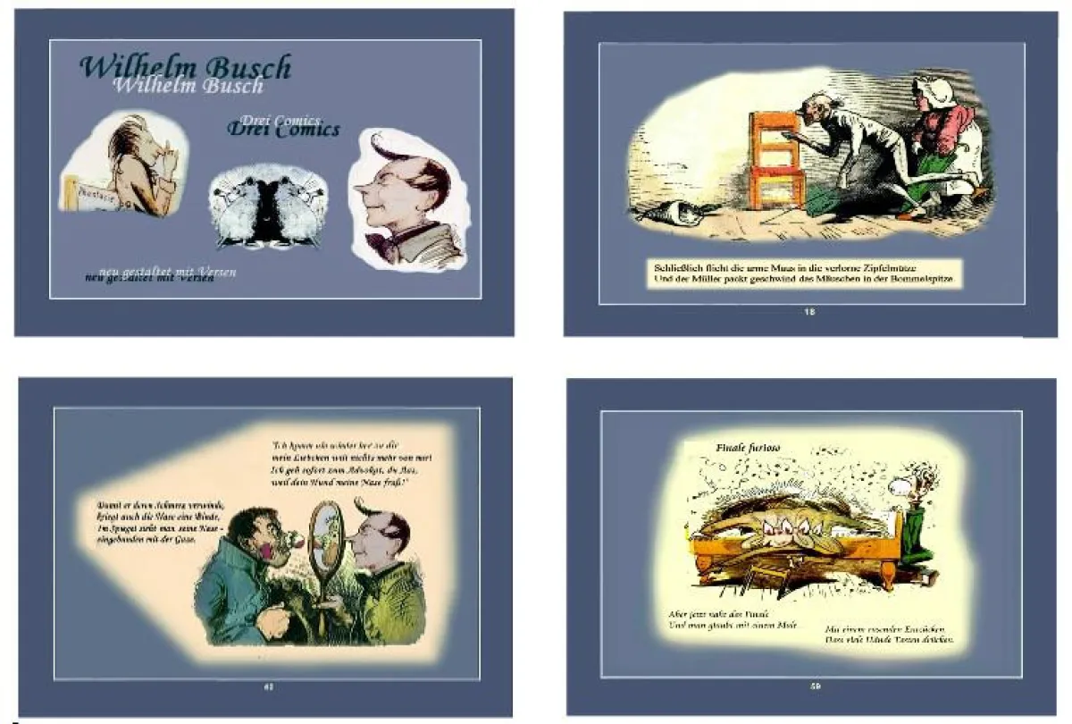Bilder zu Wilhelm Busch: Drei Comics