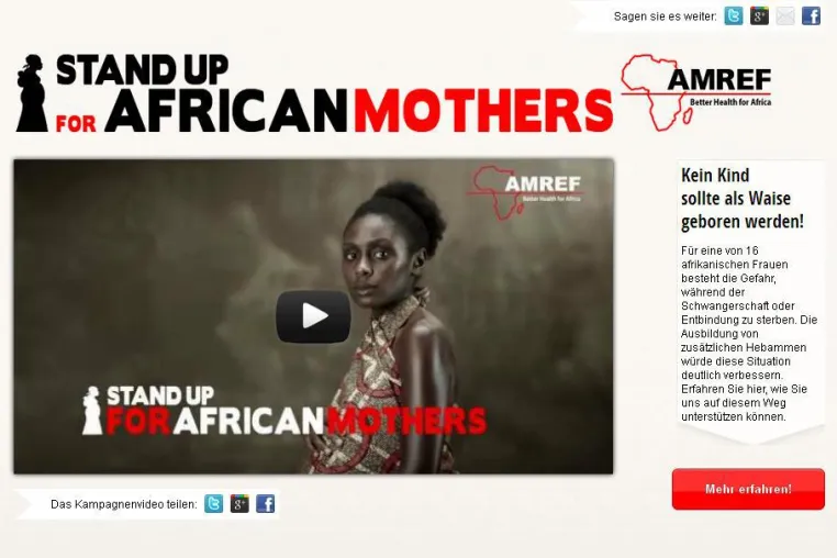 Bild: Muttertag ohne Mütter? Pixelpark Performance unterstützt "Stand Up For African Mothers"