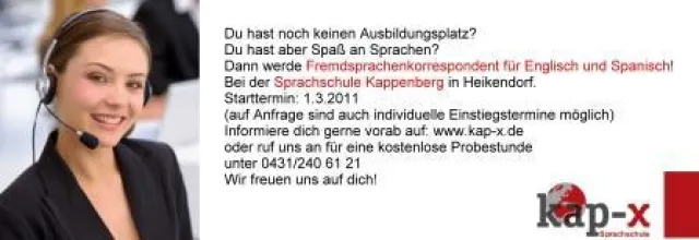 Bild: Sprachschule Kappenberg bildet aus – Fremdsprachenkorrespondent (Englisch/Spanisch)