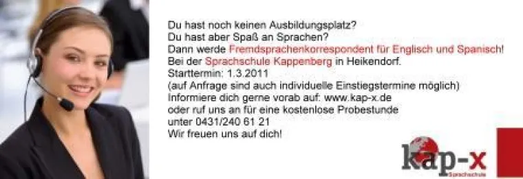 Bild: Sprachschule Kappenberg bildet aus – Fremdsprachenkorrespondent (Englisch/Spanisch)