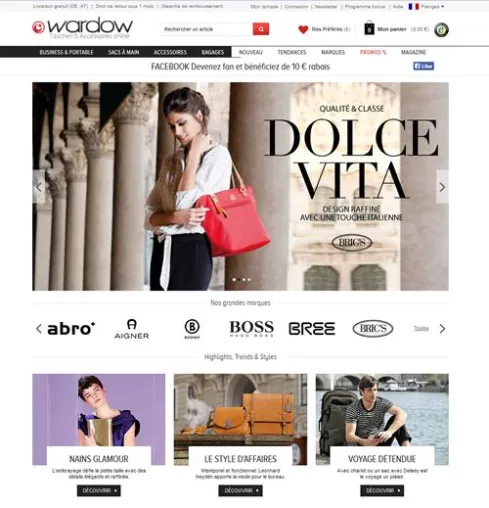 Bild: wardow.com startet Online-Shop für Taschen & Accessoires in französischer Sprache