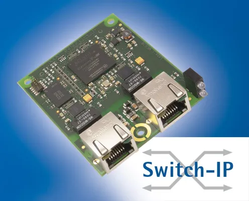 Bild: IXXAT präsentiert das Industrial Ethernet Modul mit integriertem Switch