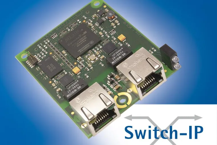 IXXAT präsentiert das Industrial Ethernet Modul mit integriertem Switch Bild: IXXAT präsentiert das Industrial Ethernet Modul mit integriertem Switch