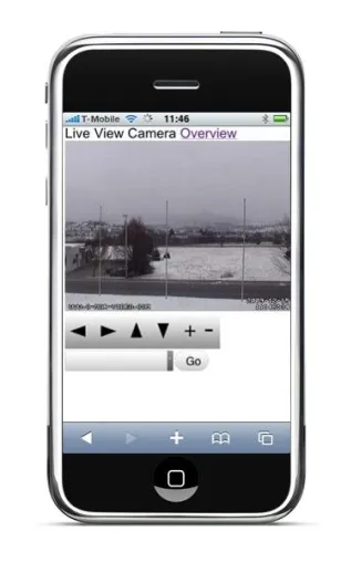 C-MOR-Videoüberwachung unterstützt iPhone ohne APP-Installation Bild: C-MOR-Videoüberwachung unterstützt iPhone ohne APP-Installation