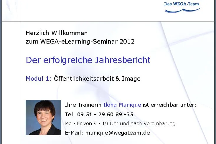 Bild: Erstes eLearning-Seminar des WEGA-Teams