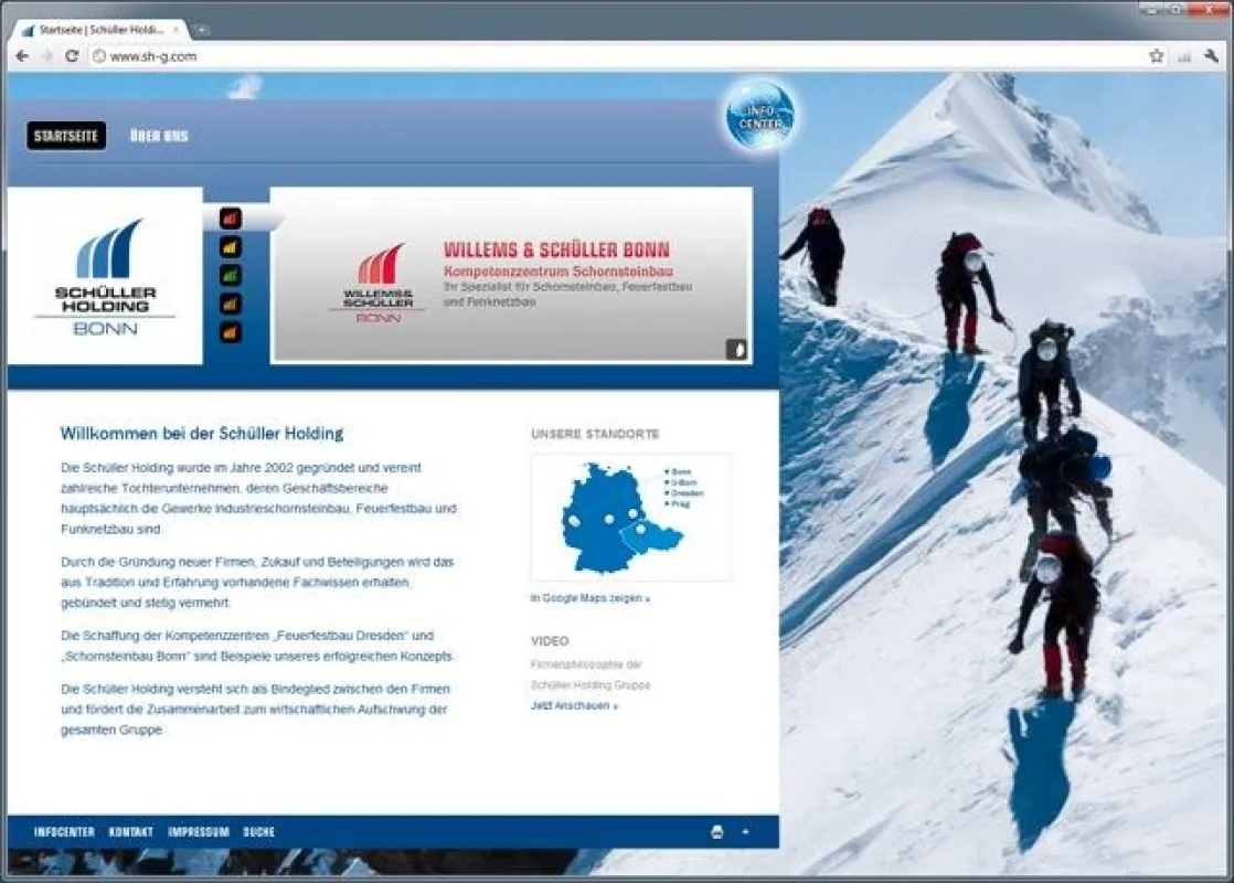 Ein aktuelles New Media Referenzprojekt von SCHWIND': die Website der Schüller Holding (Bonn)