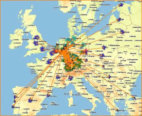 Bild: Isochronenberechnung auf der transport logistic