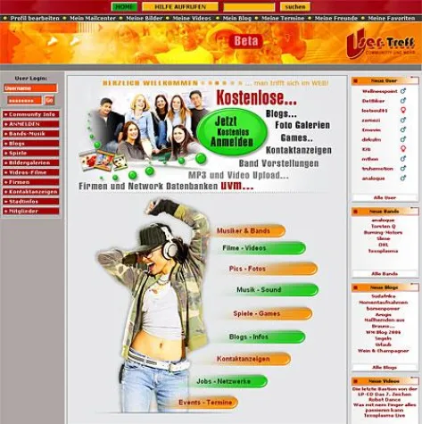 Bild: USER-TREFF ... für alle die im Web aktiv sein wollen