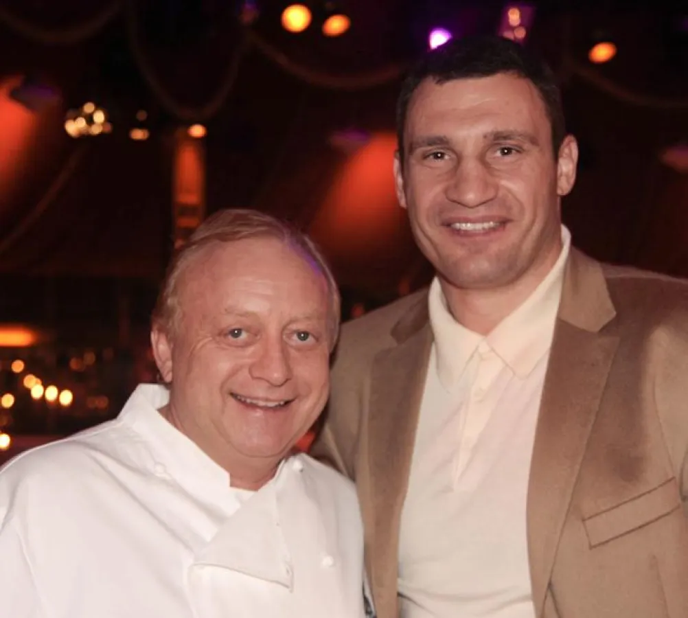 Box-Weltmeister Vitali Klitschko zu Gast im Teatro von Sternekoch Alfons Schuhbeck