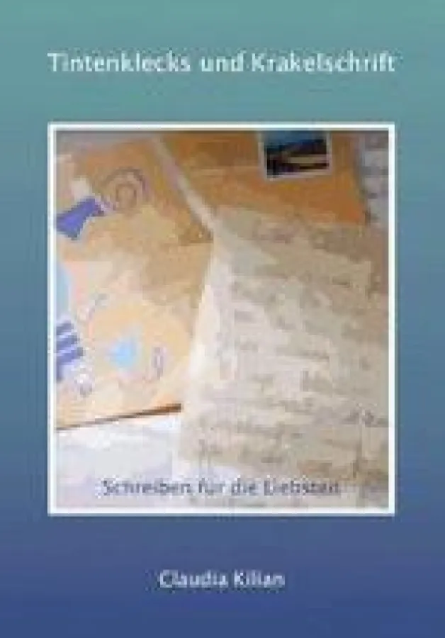Buchcover - Tintenklecks und Krakelschrift