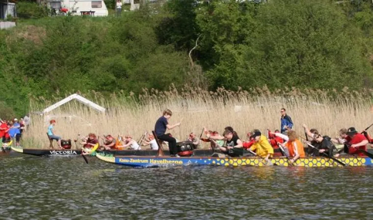 Bild: Camping- und Ferienpark Havelberge: Fünf Jahre Drachenboot Rennen auf dem Woblitzsee