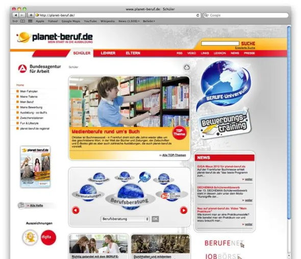 Bild: planet-beruf.de der BA gewinnt GIGA-Maus 2012