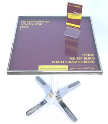 Bild: Erste Ergebnisse der MEDIATABLE-Startkampagne mit Germanwings: Außenwerbung mit Dialogfähigkeit