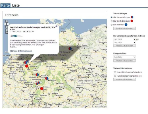 Bild: VergabeLandkarte.de: Das Veranstaltungsportal für den öffentlichen Einkauf