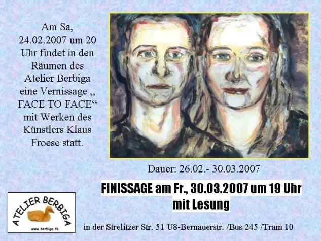Finissage "Face to Face" Bild: Finissage "Face to Face"