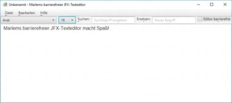 Barrierefreie Softwareentwicklung mit JavaFX – Ein Texteditor zum kostenlos Herunterladen Bild: Barrierefreie Softwareentwicklung mit JavaFX – Ein Texteditor zum kostenlos Herunterladen