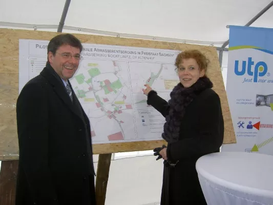 Bild: Gruppenkläranlage für Pilotprojekt des AZV Leisnig in Betrieb