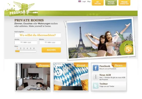 Bild: Unterkunft-Plattform PROOMS vermittelt Zimmer oder Wohnung jetzt noch einfacher