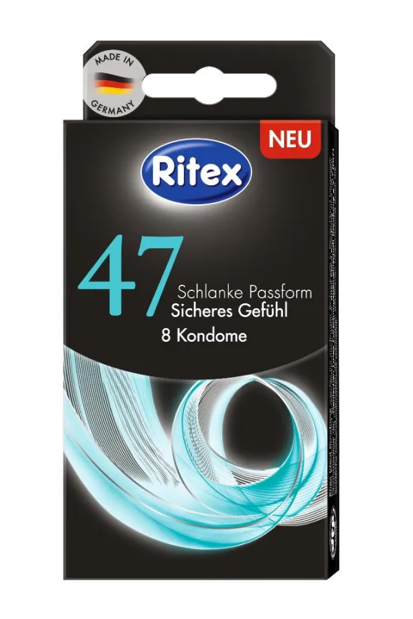 Die Ritex Passform 47 bietet gerade bei schlanken Penisgrößen ein besonders sicheres Gefühl.