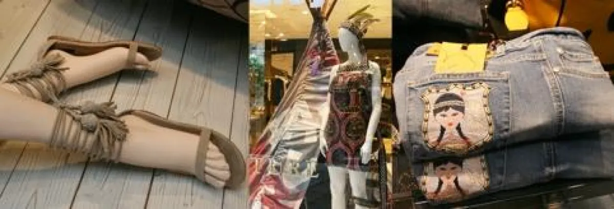 links: Etro, mitte: Life is Juicy, rechts: Gilli, alles gesehen in Mailand