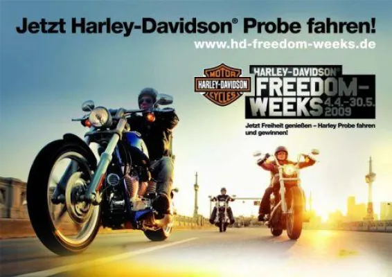 Harley Davidson 2009 - Durch Plakat einen Traum erfüllt - Bild: Harley Davidson 2009 - Durch Plakat einen Traum erfüllt -