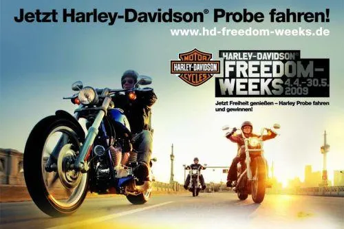Bild: Harley Davidson 2009 - Durch Plakat einen Traum erfüllt -