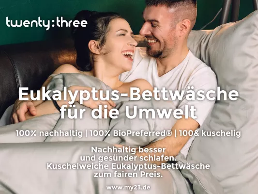 Bild: Nachhaltige Bettwäsche aus Eukalyptus: twenty:three® sorgt für besseren und umweltfreundlicheren Schlaf
