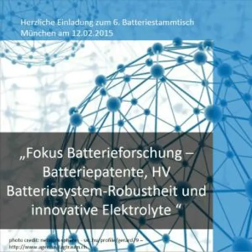 Bild: 6. Batteriestammtisch Batteriepatente, HV Batteriesystem-Robustheit und innovative Elektrolyte