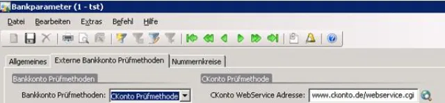 Bild: Schnittstelle zwischen cKonto und Microsoft Dynamics AX -Überprüfung einer Bankverbindung