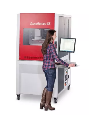 Neues Lasersystem zum Schneiden und Gravieren von hochvolumigen Druckerzeugnissen: Der Trotec SpeedMarker GS Bild: Neues Lasersystem zum Schneiden und Gravieren von hochvolumigen Druckerzeugnissen: Der Trotec SpeedMarker GS