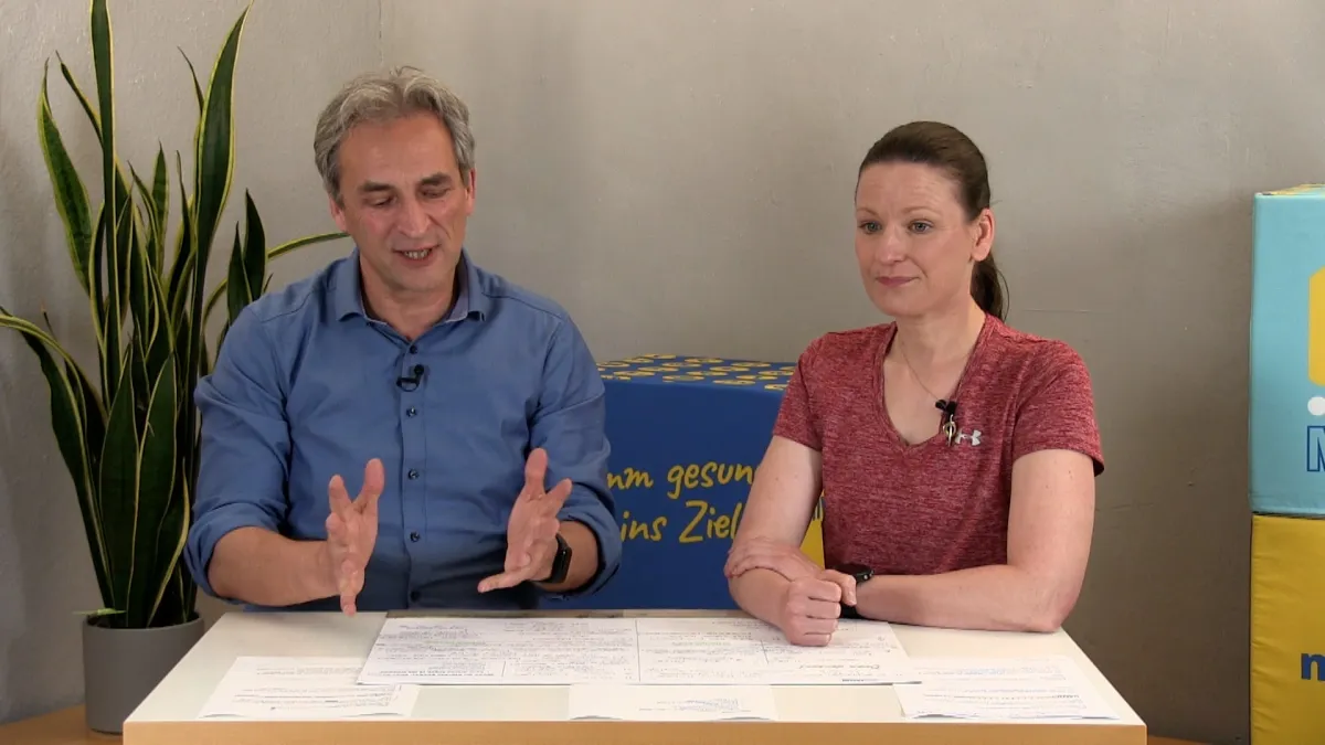 Hosts Strategie-Coach Mathias Priebe und Sportwissenschaftlerin Anke Stefaniak (© MyGoal Training)