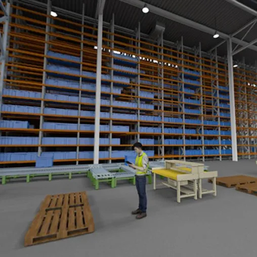 Virtual Reality in der Logistikplanung gewährt Kunden schon vor der Realisierung Eintritt in ihr neues Lager Bild: Virtual Reality in der Logistikplanung gewährt Kunden schon vor der Realisierung Eintritt in ihr neues Lager