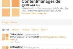 Contentmanager.de jetzt auf Twitter Bild: Contentmanager.de jetzt auf Twitter